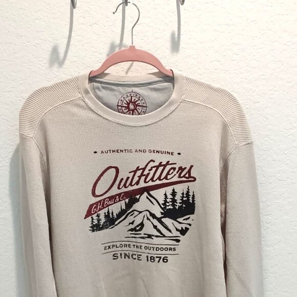 Bass & Co. long-sleeve thermal shirt with graphic print - Picture 1 of 4
